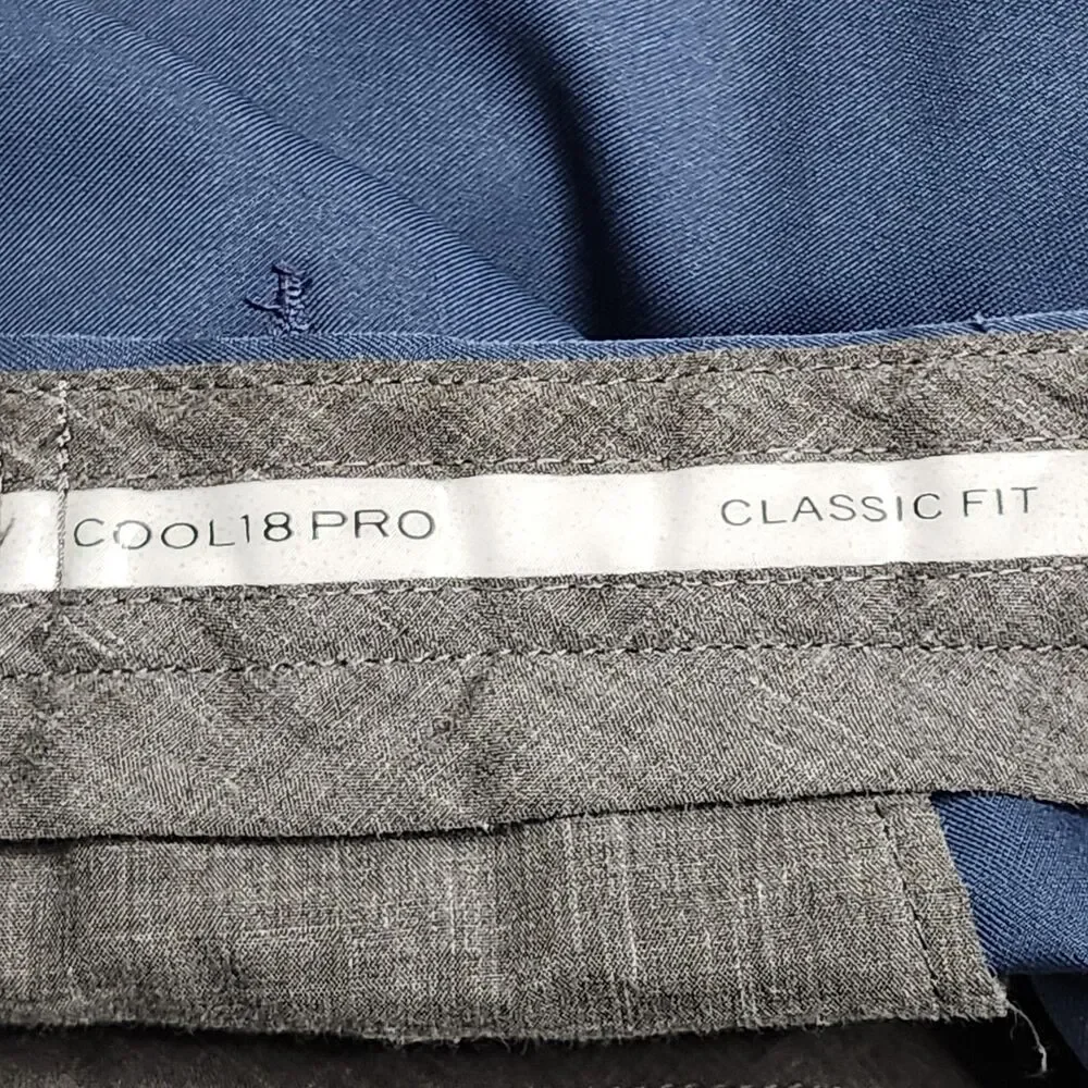 Haggar‎ Golf Pants Mens 40x30 Cool 18 Pro Classic Fit Dress Workwear Polyester